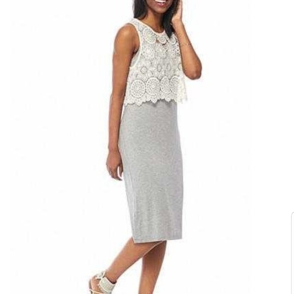 Gray fitted dress